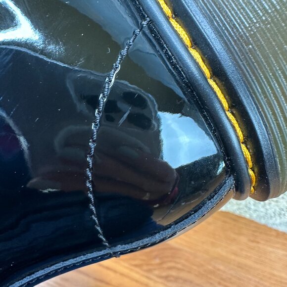 Dr. Martens 1460 J Patent Lamper Lace Up Boot Black Sz L5, M4 NWOB - Picture 15 of 15